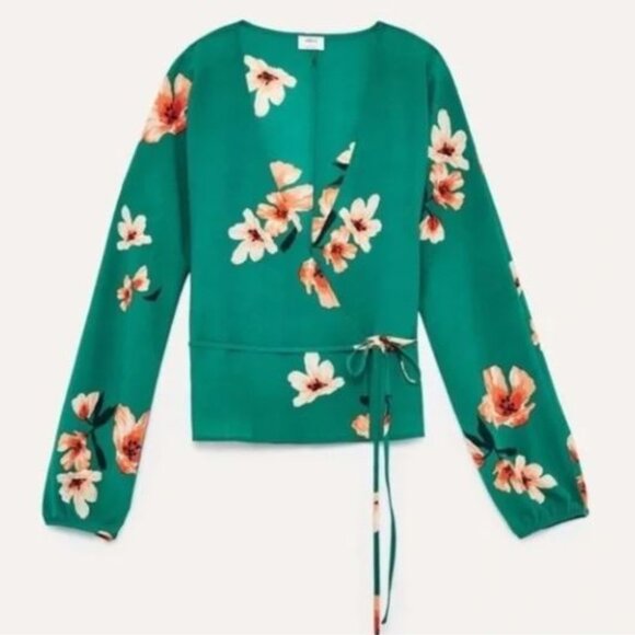 Aritzia Wilfred Lilia Blouse Green - XXS - Picture 1 of 10